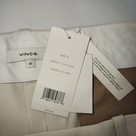 Vince. Womens Ivory Ankle Length Soft Tailored Trouser Dress Pants Size 22 - Picture 6 of 8